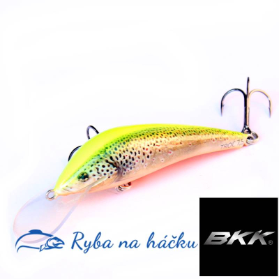 copy of Wobler Bonito Troć 7,5cm pstruh fluo žlutý s bílým bříškem BKK hooks