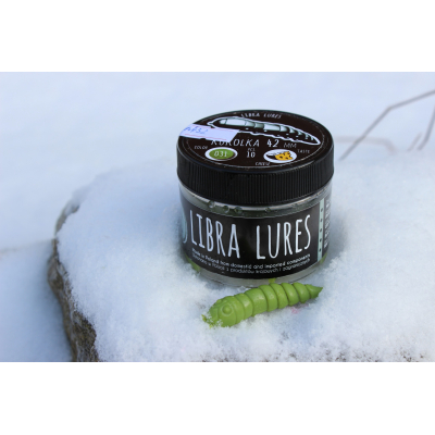 Libra Lures Kukolka 42 barva 031 - olive  (balení 10ks) aroma sýr