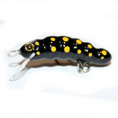 Wobler Microbait Maggot  33mm 2g Black-Yellow