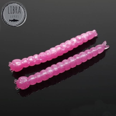 Libra Lures Slight Worm 38 barva 018 Pink Pearl (balení 15ks) příchuť sýr