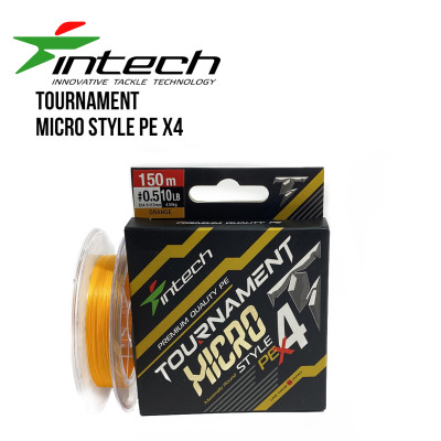 Šňůra INTECH Tournament Micro Style PE X4 0,175  - (0,069mm - 1,58kg) Orange - 150m