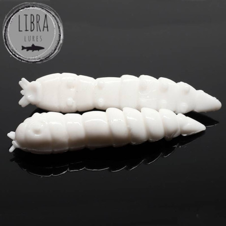 Libra Lures Kukolka 42 barva 001 White (balení 10 ks) aroma sýr
