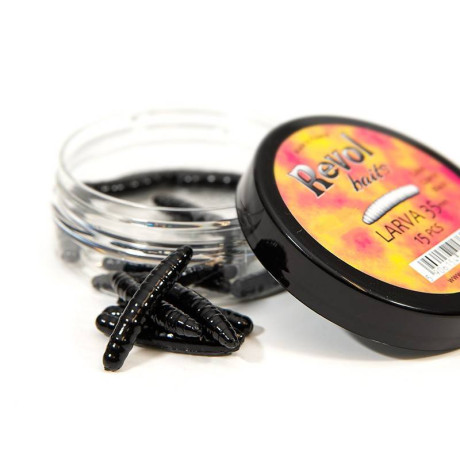 Revol Baits Larva 35mm 15 pcs Black příchuť kreveta