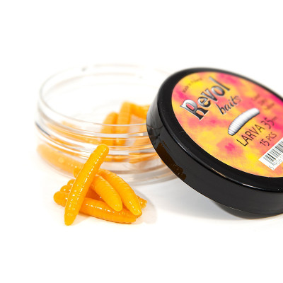 Revol Baits Larva 35mm 15 pcs Žlutá příchuť kreveta