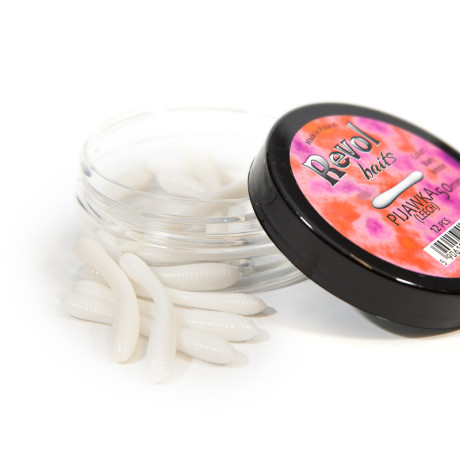 Revol Baits Pijawka 50mm 12 pcs bílá příchuť kreveta