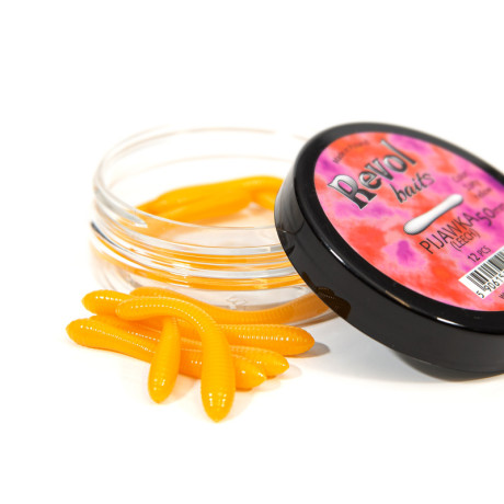Revol Baits Pijawka 50mm 12 pcs bílá příchuť kreveta