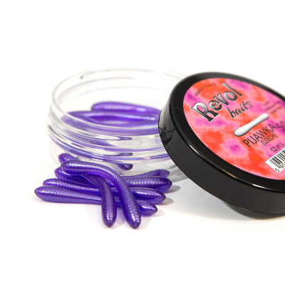 Revol Baits Pijawka 50mm 12 pcs růžová - violet pearl příchuť kreveta