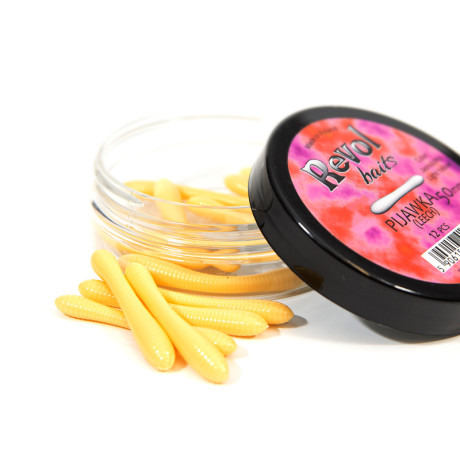 Revol Baits Pijawka 50mm 12 pcs cheese - light yellow příchuť sýr-česnek