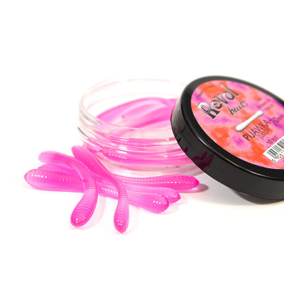Revol Baits Pijawka 70mm 10 pcs růžová - pink UV příchuť sýr-česnek