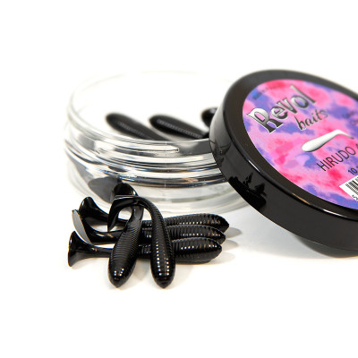 Revol Baits Hirudo 45mm 10 pcs  black - černý - white příchuť kreveta