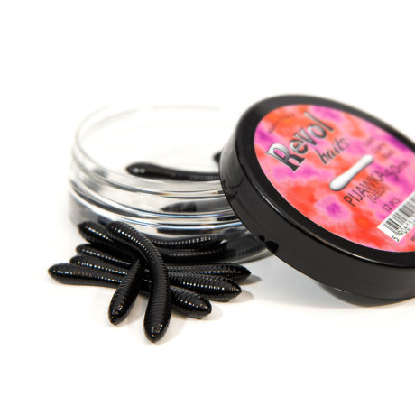 Revol Baits Pijawka 50mm 12 pcs black příchuť sýr-česnek