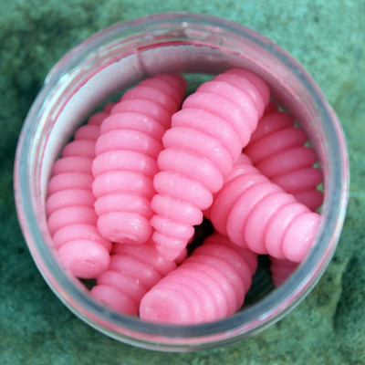 Harmony Baits Larva XL 37mm 7 pcs barva 006 Baby Pink příchuť sýr