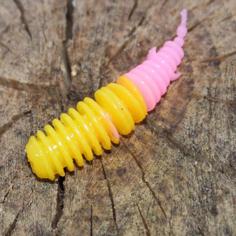 Harmony Baits T-Fat 53mm barva 004+006 Yellow + Baby Pink 7 pcs příchuť sýr