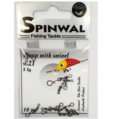 Spinwal rychlokarabinka s obratlíkem vel. 21  - 5kg (balení 10 kusů)