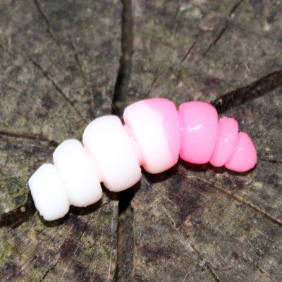 Harmony Baits Larva Apod FAT 32mm barva 001 White + 005 Baby Pink 9 pcs příchuť sýr
