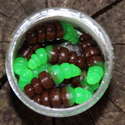 Harmony Baits Larva Apod FAT 32mm barva 002 Dark Brown Chocolate + 010 Tequila 9 pcs příchuť sýr