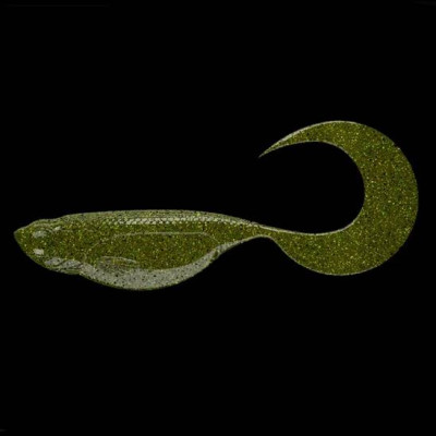 LIBRA LURES Embrion Twist Tail 2,5″ – Motor Oil Green 032...