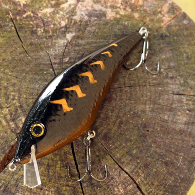 Wobler Bonito Krap 13cm 40g SR plovoucí barva Black Tiger BKK Hooks