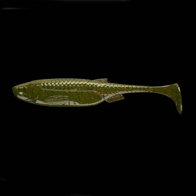 LIBRA LURES Kraken Shad 2″ – Motor Oil Green 032 (Fish) – 10ks/bal