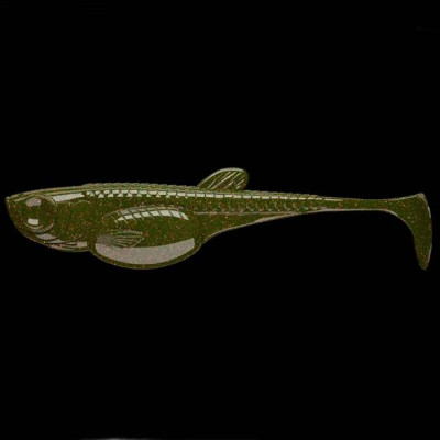 LIBRA LURES Embrion Shad 3″ – Motor Oil Green 032 (Fish)...