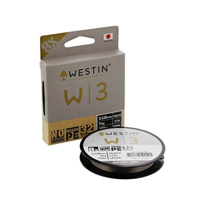 Pletená šňůra Westin W3 8-BRAID Smokey Grey 0.128mm 150m 5kg