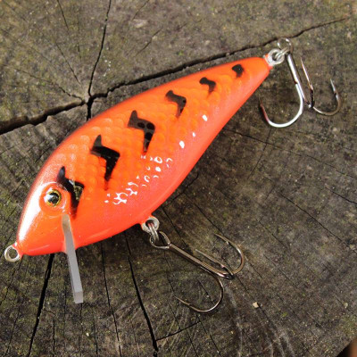Wobler Bonito Krap 9cm SR 3D se šupinami barva Red Tiger BKK Hooks