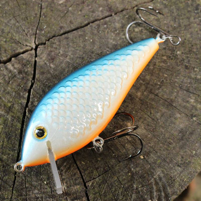 Wobler Bonito Krap 9cm SR 3D se šupinami barva Blue Pearl BKK Hooks