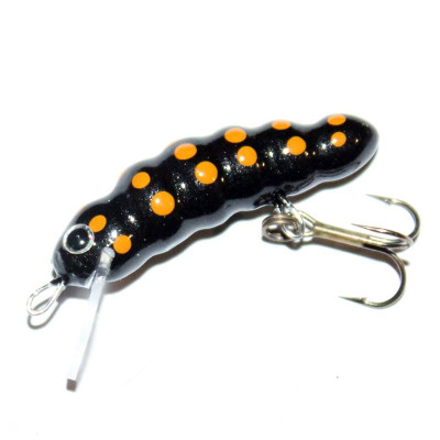 Wobler Microbait Daisy 31mm 1,7g Black Orange plovoucí