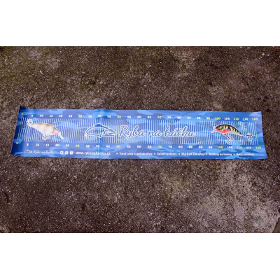 Měřící foto podložka pro rybáře Ryba na háčku V2 120cm