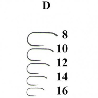 Háčky na suché mušky Knápek Hooks D14 vel. 14 (balení 25+1kus)