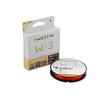 Pletená šňůra Westin W3 8-BRAID DUTCH ORANGE 0.305mm 135m 22,1kg