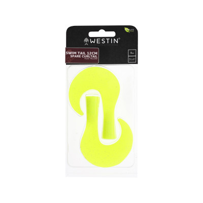 Westin Swim Tail 12cm Spare Curltail 9cm 8g Fluo Yellow (2pcs)
