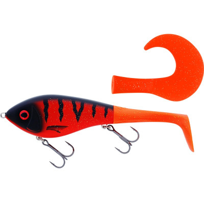 Westin SWIM TAIL 12CM 68G SINKING FIRE 1 BODY 2 TAILS