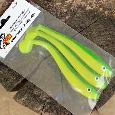 Ripper Monarch Dok Hollow Soul Shad 13cm barva Lime (balení 3 ks)