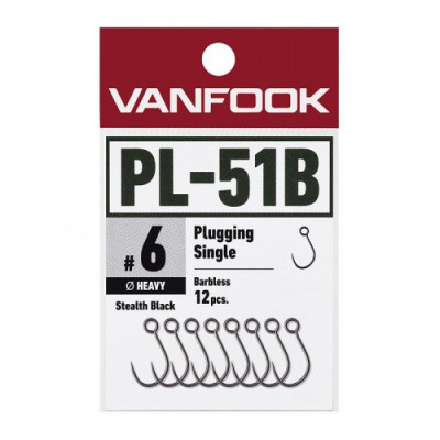 Woblerové jednoháčky Vanfook PL - 51B č.4 (12pcs)