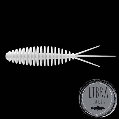LIBRA LURES Turbo Worm 35 – White 001 (příchuť sýr) – 15ks/bal