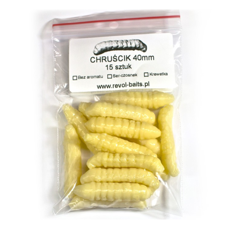 Revol Baits Chrostík EKONOMY (CADDIS LARVA) 40mm - 15 kusů sýr-česnek