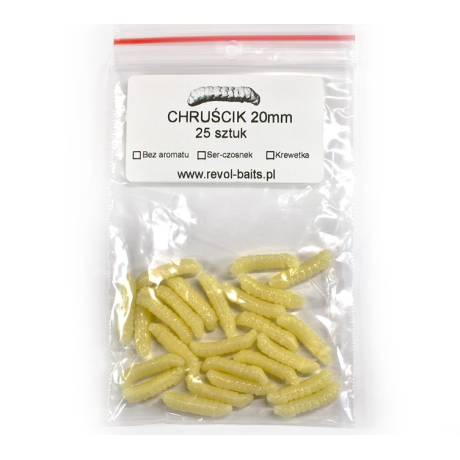 Revol Baits Chrostík EKONOMY (CADDIS LARVA) 20mm - 25 kusů kreveta