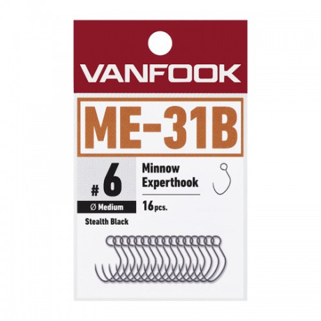 Woblerové jednoháčky Vanfook Minnow Expert Hook ME-31B č. 5 (16 pcs)