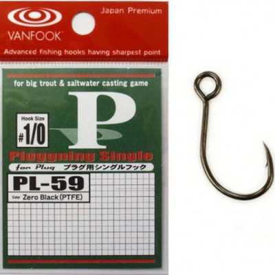 Woblerové jednoháčky Vanfook Minnow Expert Hook PL-59 č. 4 (16 pcs)