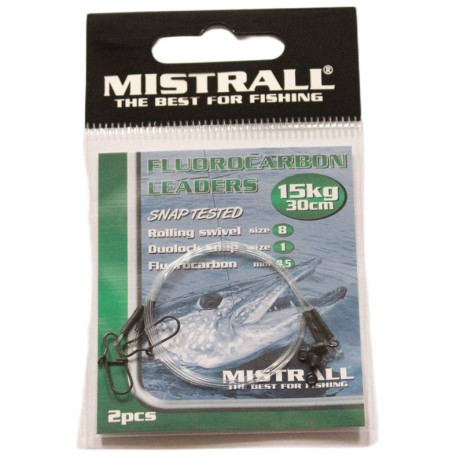 MISTRALL Fluorocarbon Leader 0,50mm 15kg 30cm (2ks)