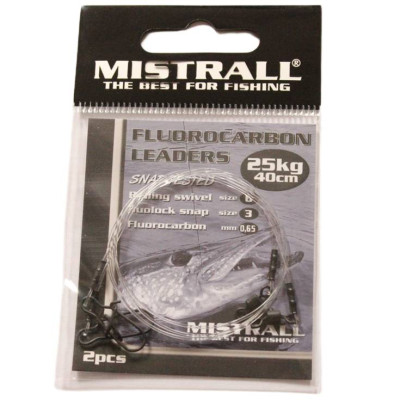 MISTRALL Fluorocarbon Leader 0,65mm 25kg 40cm (2ks)