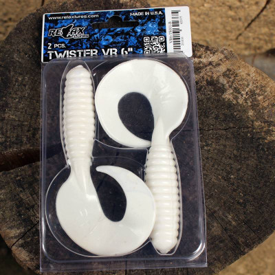 Relax twister VR6 13cm barva TS001 White (balení 2 kusy)