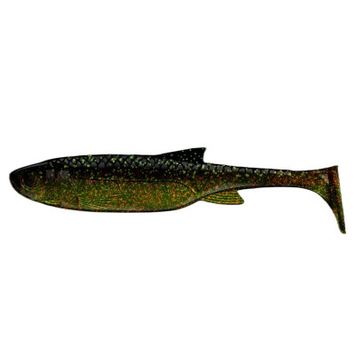 LIBRA LURES Kraken Shad 4″ 100mm 7,5g 132 Motoroil Green (NO SCENT) – 6ks/bal
