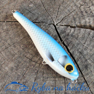 Wobler z Basonii Razor River 8cm 13g modro-bílý