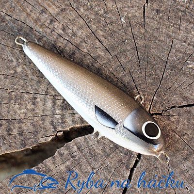 Wobler z Basonii Turbo Krapik 7cm 16g šedo-stříbrný