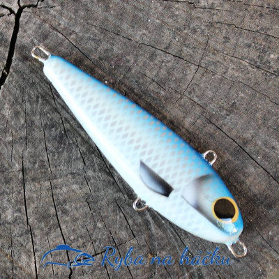 Wobler z Basonii Turbo Krapik 7cm 16g modro-bílý