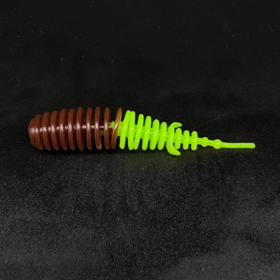 Harmony Baits T-Fat 53mm barva 024+013 Brown Chocolate + Chartreuse 7 pcs příchuť sýr
