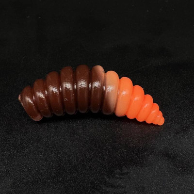 Harmony Baits Larva XL 37mm 7 pcs barva 024+006 Brown Chocolate+Orange příchuť sýr