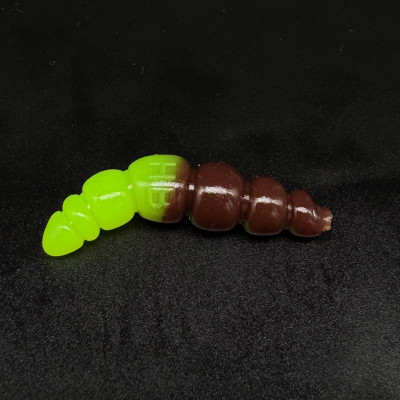 Harmony Baits Larva Apod 37mm barva 024+013 Brown Chocolate+Chartreuse UV Limited příchuť sýr 9pcs